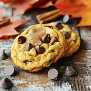 To make Brown Butter Pumpkin Chocolate Chip Cookies, gather the following ingredients: - 1 cup unsalted butter (2 sticks) - 1 cup pumpkin puree (canned or fresh) - 1 cup packed brown sugar (light or dark) - 1/2 cup granulated sugar - 1 large egg - 2 teaspoons pure vanilla extract - 2 cups all-purpose flour - 1 teaspoon baking soda - 1 teaspoon baking powder - 1 teaspoon ground cinnamon - 1/2 teaspoon ground nutmeg - 1/4 teaspoon salt - 1 cup semi-sweet chocolate chips These ingredients work together to create a rich and flavorful cookie. The brown butter gives a nutty taste, while the pumpkin adds moisture and warmth. If you need to adjust your measurements, here are some quick conversions: - 1 cup = 16 tablespoons - 1/2 cup = 8 tablespoons - 1 teaspoon = 5 milliliters - 1 tablespoon = 15 milliliters Use these conversions to help you scale the recipe up or down as needed. You can make changes to some ingredients based on what you have at home: - Butter: Use margarine or coconut oil for a dairy-free option. - Pumpkin puree: Substitute with applesauce for a different flavor. - Brown sugar: Use white sugar mixed with molasses if you run out. - Flour: Whole wheat flour works well if you want a healthier option. - Chocolate chips: Try dark, milk, or even white chocolate chips for variety. These swaps can help you customize the recipe while still keeping it delicious. For the full recipe, check out the provided details. First, preheat your oven to 350°F (175°C). This step is key to getting cookies that bake evenly. Line two baking sheets with parchment paper. This helps the cookies not stick. Next, melt the unsalted butter in a medium saucepan over medium heat. Stir it often for about 5-7 minutes. You want it to turn golden brown and smell nutty. This is the magic of brown butter! Remove it from the heat and let it cool for about 5 minutes. In a large bowl, combine the warm brown butter, pumpkin puree, brown sugar, and granulated sugar. Mix this well with a spatula or whisk. The mixture should be smooth and creamy. Now, crack in the egg and add the vanilla extract. Mix until everything is well blended. In another bowl, whisk together the flour, baking soda, baking powder, cinnamon, nutmeg, and salt. Slowly add this dry mix to the wet ingredients. Stir gently until just combined. Be careful not to overmix. This keeps the cookies soft. Finally, fold in the chocolate chips. Make sure they are spread evenly in the dough. Using a cookie scoop or tablespoon, drop rounded dollops of dough onto the prepared baking sheets. Space them about 2 inches apart. This allows the cookies to spread while baking. Place the sheets in your preheated oven. Bake for 10-12 minutes. The edges should be lightly golden, and the centers may look a bit under-baked. No worries, they will firm up as they cool. Once the cookies are done, take them out of the oven. Let them cool on the baking sheets for about 5 minutes. This resting time helps them set. After that, transfer the cookies to a wire rack to cool completely. For a delicious treat, serve these cookies warm with a glass of milk or a spiced latte. You can even add a sprinkle of sea salt on top for extra flavor. If you want the full recipe, check it out [here](#). Brown butter gives a rich flavor to your cookies. To make it, melt the unsalted butter in a medium saucepan. Stir it often over medium heat. Watch closely as it turns golden brown. This usually takes about 5 to 7 minutes. The nutty smell means it’s ready. Remove it from heat and let it cool for about 5 minutes. This step is key to getting that deep, toasty taste. To bake your cookies evenly, use two baking sheets. Line them with parchment paper. This helps with sticking and makes clean-up a breeze. When you scoop the dough, place the cookie balls about 2 inches apart. This gives them room to spread. Bake at 350°F (175°C) for 10 to 12 minutes. Look for lightly golden edges. The centers may seem a bit under-baked, but they will firm up as they cool. After baking, let the cookies cool on a wire rack. Once cool, store them in an airtight container. They can last for up to a week. If you want to keep them longer, freeze them. Place the cookies in a freezer bag and remove the air. They can stay good for about three months. To enjoy later, just thaw them at room temperature or warm in the oven for a few minutes. {{image_4}} You can make these cookies vegan by swapping a few key ingredients. Use plant-based butter instead of unsalted butter. Replace the egg with a flax egg, made by mixing 1 tablespoon of flaxseed meal with 2.5 tablespoons of water. Let it sit for 5 minutes to thicken. For sweetness, keep the brown and granulated sugars. This will still give you that lovely flavor. To make these cookies gluten-free, use a gluten-free flour blend. Many options work well and provide a similar texture. Look for blends that include xanthan gum to help with structure. You can also try almond flour for a nutty twist. Just be aware that the cookies may spread a bit more. You can add fun flavors to these cookies. Consider mixing in nuts like walnuts or pecans for crunch. Dried cranberries or raisins can add a sweet-tart taste. Want a spice kick? Add a pinch of cayenne or cardamom. You can even swap semi-sweet chocolate chips for dark chocolate or white chocolate. Each option gives a unique twist to the classic recipe. For the complete recipe, refer to the [Full Recipe]. To keep your brown butter pumpkin chocolate chip cookies fresh, store them in an airtight container. This helps maintain their soft texture and rich flavor. Place a piece of parchment paper between layers to prevent sticking. Keep the container in a cool, dry place, away from sunlight. Properly stored, these cookies can last up to one week. Freezing these cookies is a great way to enjoy them later. Allow the cookies to cool completely after baking. Then, place them in a single layer on a baking sheet and freeze for about an hour. Once frozen, transfer them to a freezer-safe bag or container. Make sure to label it with the date. You can freeze them for up to three months without losing flavor. To enjoy warm cookies again, you can reheat them easily. Preheat your oven to 350°F (175°C). Place the cookies on a baking sheet and warm them for about 5-7 minutes. This brings back their soft texture and enhances the flavors. You can also use the microwave for quick reheating. Heat for about 10-15 seconds, but watch closely to avoid overcooking. For the best experience, serve them warm with a glass of milk or your favorite drink. Check out the Full Recipe for more details on making these delicious treats! You can tell the cookies are done when they have golden edges. The centers may seem soft. This is normal. They will firm up as they cool. If the edges look dark, they may be overbaked. Aim for a light golden color for the best texture and taste. Yes, you can use any chocolate chips you like. Dark, milk, or white chocolate will work well. Each type will change the cookie's flavor. You can also mix different kinds for a fun twist. Just keep the overall amount the same as the recipe states. To stop cookies from spreading too much, chill the dough for at least 30 minutes. This helps the butter firm up. You can also use more flour or less butter if needed. Another tip is to make sure your baking sheets are not too warm before adding the dough. This keeps the cookies from spreading too quickly while baking. In this article, we explored the key ingredients, step-by-step instructions, and helpful tips for baking cookies. We also covered variations like vegan options and gluten-free substitutes. Remember, achieving the perfect cookies requires practice and patience. Store them properly to keep their freshness and flavor. Don’t hesitate to experiment with different flavors and add-ins. With these tips and tricks, you can create delicious cookies every time. Happy baking!