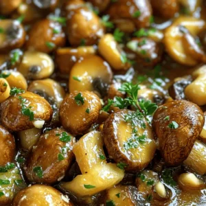 - Mushrooms: I love using a mix of 500g of sliced mushrooms. Cremini, shiitake, and button mushrooms work best. They add great texture and flavor. Each type brings its own unique taste; cremini adds earthiness, shiitake offers umami, and button mushrooms provide a mild note. - Butter: I recommend 4 tablespoons of unsalted butter. Choose a high-quality butter for the best flavor. Room temperature butter melts evenly and helps achieve that perfect nutty brown. Look for butter that is creamy and rich, as it enhances the dish. - Garlic and Thyme: Fresh garlic is a must. Use 4 garlic cloves, finely minced. It adds a strong, savory kick. Fresh thyme leaves are also key; 1 tablespoon brings a fragrant touch. If you use dried thyme, just 1 teaspoon will do. Fresh herbs make the dish lively and aromatic. - Salt and Pepper: Choose flaky sea salt and freshly ground pepper for seasoning. These add depth to the flavor. Start with a pinch and adjust to your taste. A good salt enhances all the other flavors without overpowering them. - Acidity: A splash of lemon juice is important. It brightens the dish and balances the richness of the butter. Use 1 tablespoon, and feel free to add more if you like a tart kick. This little touch makes a big difference. - Fresh Parsley: For garnish, I like to use finely chopped fresh parsley. It adds color and freshness to the dish. Sprinkle it just before serving to keep it vibrant. It’s a small detail that makes your meal look stunning. For the full recipe, check out the detailed steps to create this delightful dish! Start by heating the butter in a large skillet over medium heat. This is key for the perfect dish. Watch closely as the butter melts completely. Swirl the pan gently to ensure even heating. You want the butter to foam up nicely. Keep your eyes on it; in about 4-5 minutes, it will turn a golden brown color. At this stage, it releases a wonderful nutty aroma. If the butter starts to smell burnt, it’s too late. Remove it from heat immediately and start over. Next, add minced garlic to the browned butter. Sauté it for about 30 seconds. Stir continuously so the garlic doesn’t burn. We want it fragrant and slightly golden. Now, carefully add the sliced mushrooms. Use a spatula to toss them in the garlic butter. Make sure each piece gets coated well. Cook the mushrooms for about 5-7 minutes. Stir them occasionally to promote even cooking. You want them to caramelize and become tender. Once your mushrooms are browned, sprinkle fresh thyme over them. Season with salt and freshly cracked pepper to taste. The thyme adds depth and aroma. Drizzle in the lemon juice and stir well. This helps blend all the flavors together. Let everything cook for another minute. When you serve this dish, the flavors will dance on your palate. For the full recipe, check out the detailed cooking instructions that guide you through this delightful process. For the best flavor, choose mushrooms like cremini, shiitake, or button. Each type brings its own taste. Cremini adds depth, while shiitake offers a rich, umami punch. Button mushrooms are mild, making them a great base. To avoid overcooking, watch the heat closely. Cook the mushrooms on medium heat. Stir them gently to ensure even cooking. Overcooked mushrooms become tough and lose their flavor. Aim for a tender and slightly caramelized texture. Balancing flavors is key. Adding a splash of lemon juice brightens the dish. If you want more depth, consider a splash of white wine or a pinch of red pepper flakes. Fresh herbs like parsley can also lift the flavors, making each bite pop. Serve the browned butter garlic thyme mushrooms in a warm bowl. This keeps them cozy and inviting. For a rustic touch, use a wooden platter. Place a lemon wedge on the side for a fresh burst. Plating is important for visual appeal. Arrange the mushrooms in a neat pile, allowing the colors to shine. Garnish with fresh parsley to add a pop of green. This not only makes the dish look great but also enhances the flavor. Enjoy this dish as a side or on toasted bread. For the full recipe, check out the Browned Butter Garlic Thyme Mushrooms 🧄 recipe. {{image_4}} You can change the flavors by using different herbs. Rosemary adds a piney note that pairs well. Sage brings a warm, earthy flavor that complements mushrooms nicely. You can also mix herbs. Try using a blend of herbs for a unique taste. Browned butter garlic thyme mushrooms shine as a side dish. They pair beautifully with proteins like chicken or fish. The rich flavors enhance the meat. If you want a vegetarian main dish, serve the mushrooms on toasted bread. Add a sprinkle of cheese for extra taste. These mushrooms make any meal feel special. For more ideas, check out the full recipe. To keep your browned butter garlic thyme mushrooms fresh, use proper storage containers. Glass or airtight plastic containers work best. Make sure your mushrooms have cooled to room temperature before sealing them. This helps prevent sogginess. Store them in the fridge for up to three days. To reheat without losing texture, use a skillet over medium heat. Add a splash of water or broth to help steam the mushrooms. Stir gently until heated through. This method keeps them moist and flavorful. Avoid using the microwave, as it can make them rubbery. For best results, reheat in small batches to retain their taste and texture. To make these mushrooms, follow these key steps: 1. Melt the Butter: Start by melting unsalted butter in a large skillet over medium heat. 2. Brown the Butter: Swirl the pan until the butter turns golden brown and smells nutty. This takes about 4-5 minutes. 3. Sauté the Garlic: Add minced garlic and cook for 30 seconds, stirring to avoid burning. 4. Add the Mushrooms: Toss in sliced mushrooms, coating them in the brown butter. 5. Cook Until Tender: Let the mushrooms cook for 5-7 minutes, stirring occasionally until they're caramelized. 6. Season and Add Thyme: Sprinkle fresh thyme, salt, and pepper over the mushrooms. 7. Finish with Lemon Juice: Drizzle lemon juice and mix well before serving. 8. Garnish: Top with fresh parsley for a pop of color. For more details, check out the Full Recipe. Yes, you can use dried thyme. However, fresh thyme has a brighter taste. Use 1 teaspoon of dried thyme for every tablespoon of fresh thyme. Remember, dried herbs are stronger. Adjust to your taste. For this recipe, I recommend using a mix of: - Cremini mushrooms: They add rich flavor. - Shiitake mushrooms: They offer a meaty texture. - Button mushrooms: They keep the dish light and simple. Combining these types gives the best flavor and texture for your dish. This blog post covered the key ingredients for making delicious Browned Butter Garlic Thyme Mushrooms. We explored the importance of fresh mushrooms, quality butter, and the right herbs for flavor. The cooking steps highlighted the technique for perfect browning and seasoning, while tips offered ways to enhance taste and presentation. In the end, whether you make this dish for a cozy meal or a special occasion, remember that good ingredients and careful cooking create the best flavor. Enjoy making this dish your own!