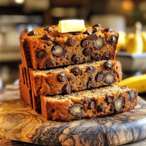 - 1 cup ripe bananas, mashed - 1 cup canned pumpkin puree - 1/2 cup melted coconut oil - 1/2 cup brown sugar, packed - 1/2 cup granulated sugar - 2 large eggs - 1 teaspoon vanilla extract - 1 1/2 cups all-purpose flour - 1 teaspoon baking soda - 1/2 teaspoon baking powder - 1/2 teaspoon salt - 1 teaspoon ground cinnamon - 1/2 teaspoon ground nutmeg - 1/2 cup chocolate chips - 1/2 cup chopped walnuts or pecans When making banana chocolate chip pumpkin bread, I focus on fresh ingredients. My favorite part is using ripe bananas. They add natural sweetness to the bread. I usually use about two to three medium bananas. The canned pumpkin puree gives the bread a nice texture. I make sure to get plain pumpkin, not the pie filling. Coconut oil is my go-to choice for fat. It adds a subtle flavor and moistness. If you prefer, you can easily swap it for vegetable oil. The sugars, both brown and granulated, help create a perfect balance of sweetness. I always use large eggs at room temperature. This helps the batter blend smoothly. The vanilla extract adds warmth and depth. For the dry mix, I include all-purpose flour, baking soda, baking powder, and salt. These ingredients work together to create a light and fluffy loaf. For a fun twist, I often add ground cinnamon and nutmeg. They bring warmth and spice to the bread. The chocolate chips are a must for me, adding a rich, sweet touch. If you like nuts, walnuts or pecans are great optional add-ins. They add a nice crunch and depth of flavor to each slice. - Preheat the oven to 350°F (175°C). - Prepare your 9x5 inch loaf pan by greasing it lightly or lining it with parchment paper. - In a large bowl, combine the mashed bananas and pumpkin puree. Use a fork or whisk to mix until smooth. - Pour in the melted coconut oil. Add the brown sugar and granulated sugar. Mix well until everything blends together. - In another bowl, whisk together the flour, baking soda, baking powder, salt, cinnamon, and nutmeg. This helps spread the flavors evenly. - Slowly add the dry mixture to the wet mixture. Use a spatula to fold them together gently. Be careful not to overmix. - Fold in the chocolate chips and, if you like, add the chopped nuts. Make sure they are spread throughout the batter. - Pour the batter into the prepared loaf pan. Spread it out evenly. - Bake for 55-65 minutes. To check if it's done, insert a toothpick in the center. It should come out clean or with a few moist crumbs. - Use overripe bananas for enhanced sweetness. The darker the banana, the sweeter it is. This natural sweetness enriches the flavor of your bread. - Ensure all eggs are at room temperature. This helps the batter mix better. Warm eggs blend smoothly, making your bread light and fluffy. - Prevent sticking: grease or line the loaf pan. Use oil or parchment paper to make removal easy. This helps keep your bread intact. - Avoid overmixing for a tender loaf. When you mix, do it gently. Overmixing can lead to a dense texture. Stop mixing as soon as you see no dry flour. - Serve warm with butter or cream cheese. This adds a rich flavor that complements the bread. Warm bread with a spread is pure comfort. - For an attractive display, slice the bread and arrange the pieces on a rustic wooden board. Dust lightly with cocoa powder for an elegant touch. This makes your bread look as good as it tastes. {{image_4}} You can change up the flavors in your bread. Try adding spices like ginger or cloves. These spices give it a warm, cozy taste. You can also switch nuts for seeds. This makes a nut-free bread. Sunflower or pumpkin seeds work great! If you want a healthier option, use applesauce instead of oil. This cuts down on fat and adds moisture. You can also swap all-purpose flour for whole wheat flour. Whole wheat will add fiber and nutrients. For a vegan version, replace the eggs with flax eggs. To make a flax egg, mix one tablespoon of flaxseed meal with three tablespoons of water. Let it sit for a few minutes. You can also make this bread gluten-free. Just use a gluten-free flour blend instead of regular flour. To keep your Banana Chocolate Chip Pumpkin Bread fresh at room temperature, use a simple method. Wrap the bread in plastic wrap or foil. This helps keep moisture in. Store it in a cool, dry place. You can enjoy it like this for up to a week. For best results, place the bread in an airtight container. This prevents it from drying out. If you notice any mold or off smells, it’s best to toss it. If you want to save some bread for later, freezing is the way to go. First, wrap the bread tightly in plastic wrap. Then, place it in a freezer-safe bag. You can freeze it for up to three months. To enjoy your frozen bread, take it out and let it thaw at room temperature. This usually takes a few hours. If you want it warm, you can reheat slices in the oven at 350°F for about 10 minutes. You can also use a microwave. Just heat each slice for about 15-20 seconds. Enjoy your tasty treat! To check if the bread is done, use a toothpick or knife. Insert it into the center of the loaf. If it comes out clean, the bread is ready. If it has wet batter, it needs more time. Bake for 55 to 65 minutes, but check at 55 minutes. Yes, you can make this recipe ahead of time. Store it in the fridge for up to a week. You can also freeze it for up to three months. Wrap it tightly in plastic wrap. Then put it in a freezer bag. Thaw it in the fridge before serving. Yes, you can leave out the chocolate chips if you want. The bread will still taste great. You can add nuts or seeds instead. You can also use dried fruit for a different flavor. You can use sugar substitutes like stevia or erythritol. These will lower the sugar content. Be aware that the bread may taste different. The texture might also change slightly with these substitutes. If you don't have pumpkin puree, you can use sweet potato puree. Butternut squash puree works well too. Both options will give a nice flavor. Just ensure they are smooth before mixing. This blog post covered a tasty Banana Chocolate Chip Pumpkin Bread recipe. We explored main ingredients like ripe bananas and pumpkin puree, along with optional add-ins. The step-by-step instructions will help you bake it perfectly. I also shared tips for the best results, from storage to variations. Try this recipe to enjoy a moist bread that blends flavors. Change it up as you like to fit your taste. Happy baking!
