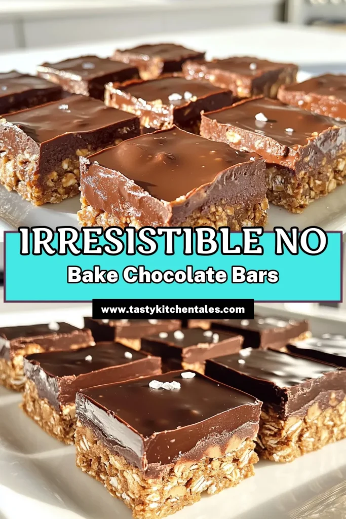 Indulge your cravings with these No-Bake Chocolate Peanut Butter Oat Bars, a deliciously easy treat! Packed with wholesome ingredients like rolled oats, creamy peanut butter, and rich dark chocolate, these bars are perfect for a quick snack or dessert. Just mix, press, and chill for satisfying bars in no time. Click to explore the full recipe and make these delightful bites today! #NoBakeRecipes #ChocolateLovers #HealthySnacks #PeanutButter