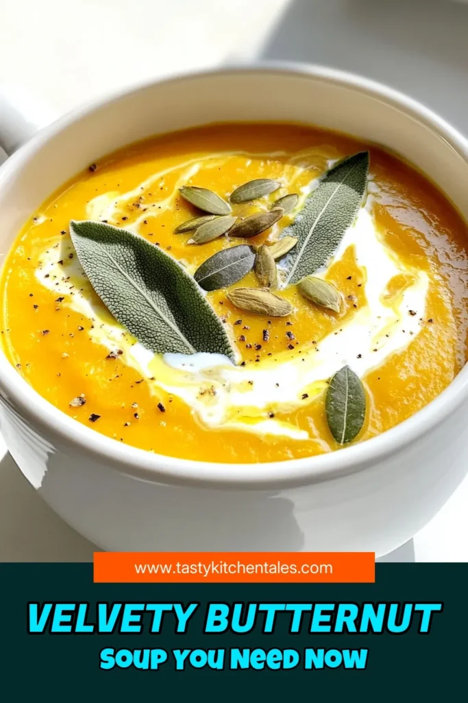 Warm up your autumn nights with this delicious creamy butternut squash sage soup! This easy recipe combines the rich flavors of butternut squash, garlic, and coconut milk for a delightful dish that’s perfect for cozy dinners. Ready in just 35 minutes, it's nutritious and perfect for the whole family. Discover how to whip up this comforting soup and impress your guests! Click to explore the full recipe now! #ButternutSquashSoup #FallRecipes #HealthyEating #ComfortFood