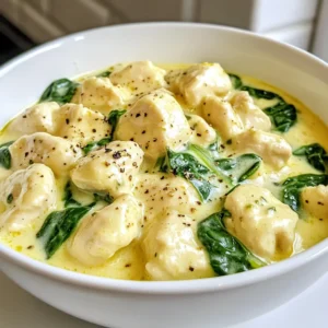 - 1 lb boneless, skinless chicken breast, diced - 1 cup cauliflower florets, roughly chopped - 1 cup low-sodium chicken broth - 1/2 cup plain Greek yogurt - 1 tablespoon extra virgin olive oil - 3 cloves garlic, minced - 1 teaspoon onion powder - 1 teaspoon dried thyme - Salt and freshly ground black pepper, to taste - 1 cup fresh spinach, chopped - 1 tablespoon nutritional yeast (optional) This dish is packed with nutrition. Chicken breast is a lean protein source. It helps build muscles and keep you full. Cauliflower adds fiber and vitamins like C and K. Greek yogurt provides protein and probiotics for gut health. Spinach is rich in iron and antioxidants, which boost your health. Using low-sodium chicken broth cuts down on salt. This dish is low in calories but high in taste and nutrition. When shopping for chicken, look for pink, moist meat. Avoid any that smells bad or has a slimy texture. For cauliflower, choose heads that feel heavy and have tight florets. Fresh spinach should be bright green and crisp, not wilted or yellowed. When buying Greek yogurt, opt for plain and low-fat versions for the best health benefits. Always check dates on packages for freshness. {{ingredient_image_2}} First, gather all your ingredients. You need: - 1 lb boneless, skinless chicken breast, diced into bite-sized pieces - 1 cup cauliflower florets, roughly chopped - 1 cup low-sodium chicken broth - 1/2 cup plain Greek yogurt - 1 tablespoon extra virgin olive oil - 3 cloves garlic, minced finely - 1 teaspoon onion powder - 1 teaspoon dried thyme - Salt and freshly ground black pepper - 1 cup fresh spinach, chopped - 1 tablespoon nutritional yeast (optional) Next, heat the olive oil in a large pot over medium heat. Once the oil shimmers, add the minced garlic. Sauté for about 1 minute until fragrant and lightly golden. Now, it's time to add the diced chicken. Sprinkle it with salt, pepper, onion powder, and dried thyme. Cook for 5 to 6 minutes. Stir occasionally until the chicken turns brown and cooks through. Once the chicken is ready, add the cauliflower and chicken broth to the pot. Raise the heat until it boils, then lower it to let it simmer for about 10 minutes. The cauliflower should be tender enough to pierce with a fork. After the cauliflower is soft, take the pot off the heat. Use an immersion blender to puree the mix until it's smooth. If you don’t have one, pour it into a standard blender, blend, and return it to the pot. Put the smooth mixture back on low heat. Stir in the Greek yogurt and nutritional yeast if you want a cheesy flavor. Mix until it’s all creamy. Now, fold in the chopped spinach. Cook for another 2 to 3 minutes until the spinach wilts. Taste your dish and adjust the seasoning. Add more salt or pepper if needed. Serve your creamy chicken delight in bowls and enjoy! Cooking time is key for a perfect dish. Start by heating olive oil over medium heat. Once it shimmers, add garlic and sauté for 1 minute. Next, cook the chicken for 5 to 6 minutes. Ensure it is browned and fully cooked. After adding cauliflower and broth, boil, then simmer for 10 minutes. This makes the cauliflower tender. Blend everything until smooth, then mix in Greek yogurt and spinach. Cook for another 2 to 3 minutes to wilt the spinach. Tasting is essential. After blending, taste your dish. If it feels bland, add salt or pepper. I recommend starting with a pinch, then adjust as needed. You can also add more onion powder or thyme for a flavor boost. Nutritional yeast adds a cheesy twist, but it’s optional. Always aim for a balance of creamy and savory for the best flavor. Meal prep can save time. Start by chopping all your ingredients ahead. Store them in separate containers. This makes cooking easy on busy days. You can also cook a larger batch and freeze portions. Use airtight containers for best results. When you’re ready to eat, just reheat and enjoy your creamy chicken delight! Pro Tips Perfectly Cooked Chicken: Ensure your chicken is cooked through by using a meat thermometer; it should reach an internal temperature of 165°F (75°C). Flavor Boost: For extra depth of flavor, marinate the chicken in lemon juice, garlic, and herbs for at least 30 minutes before cooking. Veggie Variations: Feel free to swap cauliflower for other veggies like broccoli or zucchini for a unique twist on this dish! Meal Prep Magic: This dish reheats well, making it perfect for meal prep. Store in airtight containers for up to 4 days in the fridge. {{image_4}} You can make this dish dairy-free. Swap the Greek yogurt for coconut yogurt. This change keeps the creaminess while cutting down on calories. You can also use cashew cream for a nutty flavor. Simply blend soaked cashews with water until smooth. Want to spice things up? Add herbs like basil or parsley for fresh notes. A pinch of red pepper flakes can also add a nice kick. Experiment with lemon juice for brightness. These flavors elevate the dish without extra calories. If you prefer plant-based options, tofu or tempeh works well. Use firm tofu and cube it like chicken. Sauté it until golden brown. Tempeh adds a nutty taste and is packed with protein. Both options keep your meal healthy and tasty. To store leftovers, let the dish cool down first. Transfer it to an airtight container. Seal it tightly and place it in the fridge. You can keep it for 3 to 4 days. When you want to enjoy it again, just take it out and reheat. For long-term storage, you can freeze the dish. Make sure it is completely cool before freezing. Use a freezer-safe container or bag. Label it with the date. It will stay fresh for up to 2 months. When you're ready to eat it, thaw it in the fridge overnight. When reheating, add a splash of chicken broth or water. This helps keep the dish creamy. Reheat it on the stove over low heat. Stir it gently to warm it evenly. If using a microwave, heat in short intervals. Stir between each interval to avoid hot spots. Enjoy your creamy chicken delight! Yes, you can make this recipe ahead of time. Prepare the creamy chicken and let it cool. Store it in a sealed container in the fridge. It stays fresh for up to three days. Reheat it on the stove over low heat. This keeps it creamy and tasty. I often make a batch on Sundays for easy weeknight dinners. To make this dish spicier, add red pepper flakes or diced jalapeños. You can also mix in hot sauce while cooking. Start with a small amount, then taste it. Adjust the heat to your liking. I enjoy adding extra garlic for a kick. It blends well with the creamy flavors. Great sides for creamy chicken include whole-grain rice or quinoa. They soak up the sauce nicely. You can also serve it with a fresh salad or steamed broccoli. Roasted vegetables add color and crunch. Try garlic bread for a comforting touch. These sides balance the dish well and make it complete. In this article, we explored key ingredients, cooking steps, and handy tips for your dish. You learned about nutritious picks and how to choose fresh ingredients. Next, we walked through the cooking steps for a creamy finish. I shared useful tricks for perfecting your flavors and meal prep. We also looked at variations and storage methods to keep meals fresh. Finally, I answered common questions to help you succeed. With this guide, you can confidently create and enjoy your dish.