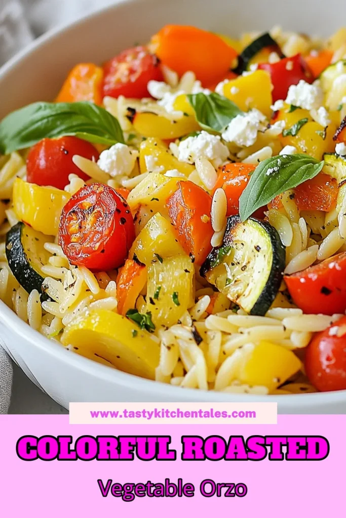 Discover a delicious roasted vegetable orzo recipe that brings together a colorful mix of seasonal vegetables and the satisfying texture of orzo. This healthy orzo salad is perfect for any meal, combining ease with vibrant flavors. Enjoy this easy vegetarian orzo dish with a touch of lemon and feta for added zing. Try it tonight and elevate your dinner! Save this recipe for later! #RoastedVegetableOrzo #HealthyOrzo #VegetarianRecipes #EasyPastaRecipes