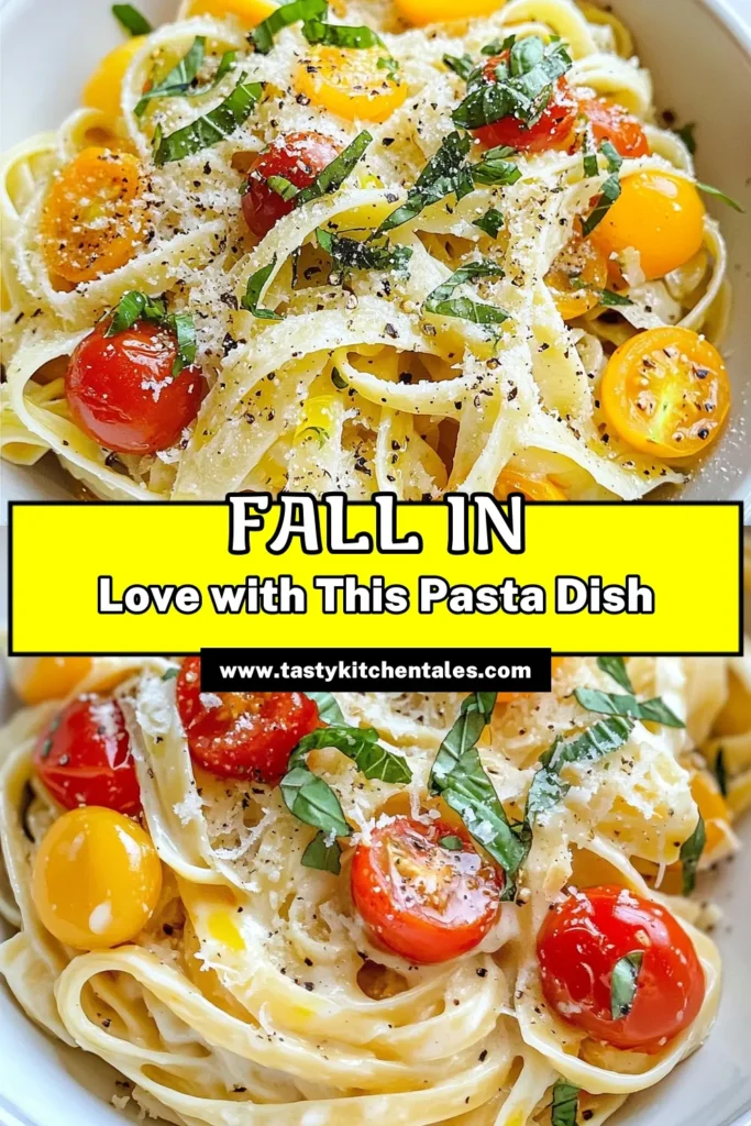 Discover the magic of Marry Me Pasta, the ultimate creamy fettuccine recipe perfect for a romantic dinner. This easy pasta dish combines garlic, cherry tomatoes, and a rich creamy sauce for unforgettable flavor. Whether you're impressing a date or treating yourself, this garlic tomato pasta will leave a lasting impression. Try this delightful recipe and get ready to fall in love! Save for your next meal inspiration! #MarryMePasta #EasyPastaDishes #RomanticDinnerRecipes #CreamyFettuccineRecipe