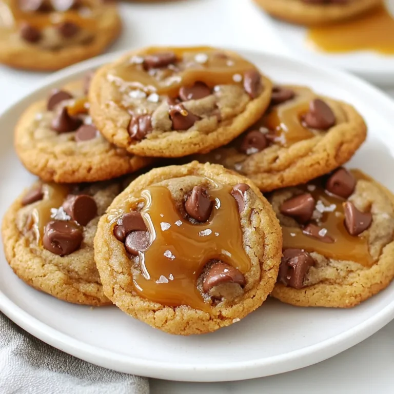 To make Twix Inspired Cookies, you will need: - 1 cup unsalted butter, softened - 1 cup brown sugar, packed - 1/2 cup granulated sugar - 2 large eggs - 2 teaspoons pure vanilla extract - 3 cups all-purpose flour - 1 teaspoon baking soda - 1/2 teaspoon fine sea salt - 1 cup crushed shortbread cookies - 1 cup caramel sauce - 1 cup semi-sweet chocolate chips - Sea salt flakes for topping Gather these tools to help you bake your cookies: - Mixing bowls - Electric mixer - Whisk - Cookie scoop or tablespoon - Baking sheets - Parchment paper - Wire rack You can swap out some ingredients if needed: - Use margarine instead of butter for a dairy-free option. - Replace brown sugar with coconut sugar for a different flavor. - Try almond extract instead of vanilla for a nutty taste. - Use gluten-free flour for a gluten-free version. - If you prefer, butterscotch chips can replace chocolate chips. {{ingredient_image_2}} - Preheating the Oven Start by preheating your oven to 350°F (175°C). This step is key for even baking. - Creaming the Butter and Sugars In a large bowl, mix 1 cup of softened butter with 1 cup of brown sugar and 1/2 cup of white sugar. Use an electric mixer for about 3-4 minutes. The mix should be light and fluffy. - Incorporating Eggs and Vanilla Next, add 2 large eggs one at a time. Mix well after each egg. Then pour in 2 teaspoons of pure vanilla extract. Stir until all is blended well. - Whisking the Dry Components In a separate bowl, whisk together 3 cups of all-purpose flour, 1 teaspoon of baking soda, and 1/2 teaspoon of fine sea salt. This mix adds structure to your cookies. - Combining Wet and Dry Mixtures Slowly blend the dry mix into the wet mix. Stir gently until just combined. Avoid over-mixing to keep the cookies soft. - Portioning the Dough and Caramel Filling Use a cookie scoop or tablespoon to drop dough onto baking sheets. Leave space between each scoop. Then, make a small indent in the center of each dough ball. Fill each with caramel sauce, about 1 teaspoon. - Baking and Cooling Techniques Bake the cookies for 12-15 minutes. Look for a light golden edge. Once baked, let them cool on the sheets for 5 minutes. Then, transfer them to a wire rack to cool fully. Adding a sprinkle of sea salt flakes on top will make your cookies shine! To get that perfect cookie texture, start with room temperature butter. This helps it blend well with the sugars. Cream the butter and sugars for 3-4 minutes until fluffy. This adds air, making your cookies light. Make sure not to over-mix when adding the flour. Mix just until combined. Over-mixing can lead to tough cookies. Aim for a soft dough that holds its shape. One common mistake is overfilling the caramel. Use just a small dollop in the center of each cookie. Too much can cause a mess. Also, be sure to leave space between the cookies on the baking sheet. They spread as they bake. If they touch, they will stick together. Lastly, watch the baking time closely. Every oven is different. Aim for lightly golden edges and a soft center for the best results. To boost flavor, consider adding a pinch of espresso powder with the dry ingredients. This enhances the chocolate flavor without adding coffee taste. You can also switch out the semi-sweet chocolate chips for milk chocolate for a sweeter bite. For a fun twist, try adding chopped nuts or a sprinkle of sea salt on top. These small changes can make your cookies unique and even more enjoyable. Pro Tips Use Room Temperature Butter: Make sure your butter is softened to room temperature for easier creaming with sugars, resulting in a lighter cookie texture. Don’t Overmix the Dough: Mix the dry ingredients into the wet ingredients just until combined to keep your cookies tender and prevent them from becoming tough. Adjust Caramel Amount: Feel free to adjust the amount of caramel used in each cookie to suit your taste; a little less or more can change the flavor profile deliciously! Chill the Dough: For chewier cookies, chill the dough for 30 minutes before baking. This helps to enhance the flavors and control spreading. {{image_4}} You can change up your Twix inspired cookies with fun mix-ins and toppings. Try adding chopped nuts like pecans or almonds for a crunchy bite. You can also mix in mini marshmallows for a chewy texture. If you love coconut, sprinkle shredded coconut on top before baking. This will add a tropical twist! Drizzle extra caramel or chocolate sauce over the cookies after baking for an even sweeter treat. Want to switch things up? Use a different base cookie flavor! Instead of plain shortbread, try graham crackers for a unique taste. You can also use chocolate cookies to boost the chocolate flavor. Just remember to adjust the amount of flour if you change the base. This way, your cookies stay soft and chewy! Get creative with your Twix inspired cookies! You can make them into cookie sandwiches. Bake two cookies and fill them with caramel and chocolate between them. For a fun twist, use peanut butter instead of caramel for a rich flavor. You can also turn them into bars. Spread the dough in a pan, bake, and then cut into squares. These twists keep your cookie game fresh and exciting! To keep your Twix inspired cookies fresh, store them in an airtight container. This helps prevent them from drying out. Make sure the cookies are completely cool before you store them. If they are warm, they can create moisture inside the container. You can layer the cookies with parchment paper to keep them from sticking together. If you want to save some cookies for later, freezing is a great option. Place the cooled cookies in a single layer on a baking sheet. Freeze them for about an hour. Once frozen, transfer the cookies to a freezer-safe bag or container. Make sure to remove as much air as you can. They can stay good for up to three months in the freezer. These cookies stay fresh for about a week at room temperature. Keep them in a cool, dry place. If you notice any changes in texture or smell, it might be time to toss them. For the best taste, enjoy your cookies within the first few days. The caramel and chocolate flavors shine best when they are fresh! To make Twix Inspired Cookies, start by creaming butter and sugars in a bowl. Add eggs and vanilla, mixing well. Next, combine the flour, baking soda, and salt in another bowl. Gradually mix the dry ingredients into the wet mix. Fold in crushed shortbread cookies. Spoon dough onto a baking sheet, make a small dent, and fill with caramel sauce. Top with chocolate chips. Bake at 350°F for 12-15 minutes until golden. Yes, you can use milk chocolate instead of semi-sweet. Milk chocolate will make the cookies sweeter and creamier. This change may alter the overall flavor a bit but will still taste great. If you don’t have shortbread cookies, you can use graham crackers or digestive biscuits. Both will add a nice crunch and flavor to your cookie base. You can even try sugar cookies for a sweeter twist! Bake the cookies for 12-15 minutes. Keep an eye on them as they bake. The edges should be golden, and the center should look soft. Let them cool for a few minutes before moving them. This helps them set perfectly. In this article, we explored how to make delicious Twix Inspired Cookies. We covered essential ingredients, tools, and substitutions. Step-by-step, I guided you from preparation to baking. I shared tips for perfect texture and avoiding mistakes. We also looked at fun variations and best storage methods. With these insights, you now have the tools to create your own tasty treats. Enjoy baking and experimenting with flavors!
