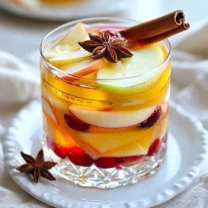 - 1 cup freshly pressed apple cider - 1/2 cup tart cranberry juice - 1 tablespoon freshly squeezed lemon juice - 1 tablespoon pure maple syrup - 1/2 teaspoon ground cinnamon - 1/4 teaspoon ground ginger - Whole star anise for garnish - Cinnamon sticks for garnish - Thinly sliced fresh apple for garnish - Ice cubes This cozy drink needs simple and fresh ingredients. Fresh apple cider brings a sweet taste, while tart cranberry juice adds a nice zing. The lemon juice gives a bright kick, and maple syrup adds a warm sweetness. Ground cinnamon and ginger add warmth and spice. The garnishes not only look great but also add flavor. Whole star anise, cinnamon sticks, and fresh apple slices make the drink feel festive. Remember to use high-quality apple cider. It makes a big difference in taste. With these ingredients ready, you will create a drink that warms the heart and soul. Enjoy this drink by the fire with friends and family. {{ingredient_image_2}} - Step 1: Combine the juices and syrup Start by pouring 1 cup of freshly pressed apple cider into a large pitcher. Add in 1/2 cup of tart cranberry juice. Next, mix in 1 tablespoon of freshly squeezed lemon juice and 1 tablespoon of pure maple syrup. Stir everything well with a whisk until it blends smoothly. - Step 2: Mix in the ground spices Now, sprinkle in 1/2 teaspoon of ground cinnamon and 1/4 teaspoon of ground ginger. Stir again until the spices are well mixed. Taste it. If you want it sweeter, add more maple syrup to your liking. - Step 3: Prepare serving glasses with ice Grab your serving glasses. Fill each one halfway with ice cubes. This will keep your drink cold and refreshing. - Step 4: Pour the mocktail into glasses Carefully pour the mocktail mixture over the ice in each glass. Watch how it chills and mingles with the ice. - Step 5: Add garnishes For a lovely look, garnish each glass. Use a whole star anise pod and a cinnamon stick. Add a few thin slices of fresh apple too. This makes your drink more inviting. - Step 6: Serve and enjoy Serve the mocktails right away. Sip and enjoy the cozy flavors by the fireside. This drink is perfect for gatherings! - Use high-quality, freshly pressed apple cider: The base of your mocktail should be fresh. It gives the drink a rich flavor. You can find it at local farmers' markets or grocery stores. - Adjust sweetness to your preference: Taste your mix after adding maple syrup. If it needs more sweetness, add a touch more. Everyone has different tastes! - Chill ingredients beforehand for a refreshing sip: Cold drinks feel great, especially by the fire. Chill your juices and cider in the fridge before mixing. This makes your mocktail extra refreshing. - Creative variations using seasonal fruits: Think about using thin slices of pear or orange. These fruits add color and taste. You can even try berries for a fun twist! - Alternative spices for flavor enhancements: Experiment with spices like nutmeg or allspice. They can give your drink a warm, cozy feel. Just a pinch can make a big difference. Pro Tips Use Fresh Ingredients: Opt for freshly pressed apple cider and high-quality cranberry juice to enhance the flavor of your mocktail. Adjust Sweetness: Depending on your taste preference, feel free to adjust the amount of maple syrup to make it sweeter or more tart. Chill Your Glasses: For an extra refreshing experience, chill your serving glasses in the freezer for about 10-15 minutes before serving. Garnish Creatively: Experiment with different garnishes like orange slices or fresh herbs to add a unique twist to your mocktail presentation. {{image_4}} You can make the Fireside Mocktail your own with a few tweaks. Here are some fun ideas: - Sparkling Water: Add a splash of sparkling water for a bubbly twist. This adds a refreshing fizz that lifts the drink. It also makes it feel special for any gathering. - Fresh Herbs: Try infusing the mocktail with fresh herbs like rosemary or mint. These herbs add a unique flavor and aroma. Just muddle the herbs before mixing to release their oils. - Different Fruit Juices: Experiment with different fruit juices. Pear or pomegranate juice offers a sweet and tart balance. These juices can change the mocktail's flavor profile while keeping it delicious. You can also change the mocktail to fit the season. Here are some ideas to match the time of year: - Fall/Winter: For cozy nights, add nutmeg or cloves. These spices bring warmth and sweetness. They are perfect for sipping by the fire on chilly evenings. - Spring/Summer: Lighten up the drink by using citrus-infused mocktails. Try fresh lemon or lime juice for a bright, zesty flavor. These mocktails feel refreshing and perfect for warm days. To store your leftover Fireside Mocktail, use a clean glass jar with a lid. This keeps the flavors fresh. You want to avoid using plastic containers, as they can change the taste. Keep the mocktail in the fridge for up to three days. After that, the flavors may fade. Always taste it first before serving again. You can make the drink mix ahead of time. Just combine the juices and spices in your jar. Store it in the fridge until you are ready to serve. For ice, make sure to use larger cubes. This prevents them from melting too quickly. You can also freeze some of the mocktail mixture in ice cube trays. This way, you can chill your drink without watering it down. Can I make this mocktail in advance? Yes, you can make this mocktail ahead of time. Mix the juices and spices, then store it in the fridge. Just remember to add ice and garnishes right before serving. What can I substitute for apple cider? If you don&rsquo;t have apple cider, use unsweetened apple juice. You may lose some depth of flavor. Consider adding a splash of vinegar for a tangy kick. Is it possible to make a warm version of this drink? Absolutely! Heat the apple cider and cranberry juice in a pot over low heat. Add the spices and sweetener while stirring. Serve warm in cozy mugs. Can I add alcohol to this recipe for guests who prefer it? Yes, feel free to mix in some spiced rum or bourbon. Start with a shot per glass. This adds warmth and depth to your mocktail. You can create a delicious Fireside Mocktail with simple ingredients and steps. We covered ingredients, from fresh apple cider to warm spices, and how to mix them. We also shared helpful tips to perfect your drink and creative variations for every season. Remember, you can easily store leftovers and prep in advance for gatherings. Enjoy this tasty drink, tailored to your taste. Whether you sip it warm or cold, a great time awaits with every glass.