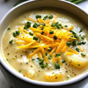To make this hearty soup, you need some key items: - 4 medium-sized potatoes, peeled and diced into 1-inch cubes - 1 cup sharp cheddar cheese, freshly shredded - 1 medium onion, finely diced - 3 cloves of garlic, minced - 4 cups vegetable broth (low-sodium recommended) - 1 cup heavy cream (or coconut cream for a dairy-free alternative) - 2 tablespoons extra-virgin olive oil - 1 teaspoon dried thyme - 1 teaspoon dried rosemary - Salt and freshly ground black pepper to taste - Fresh chives, chopped, for garnish These ingredients work together to create rich flavors. The sharp cheddar adds depth, while the garlic brings warmth. You can customize your soup by adding a few extra items: - Cooked bacon bits for a smoky crunch - A splash of lemon juice for brightness - Extra herbs like parsley or dill for more flavor - Other veggies, such as carrots or celery, for added nutrients Feel free to mix these in to suit your taste. Each addition can change the soup's character. When selecting your ingredients, look for freshness and quality: - Choose firm, blemish-free potatoes for the best texture. - Use fresh garlic for stronger flavor. - Select high-quality cheddar cheese. Aged cheese often has a richer taste. - For broth, low-sodium options let you control the salt level. These choices enhance your soup's overall taste. Fresh and quality ingredients make a big difference! {{ingredient_image_2}} To start, grab a large pot. Warm the olive oil over medium heat. Add the finely diced onion. Saut&eacute; for about 5 minutes. The goal is to soften them until they are translucent. This step brings out their natural sweetness. Next, add the minced garlic. Cook it for another minute. You want the garlic to be fragrant and lightly golden. Be careful not to burn it, as that can change the flavor. Now it's time to add the diced potatoes to the pot. Pour in the vegetable broth. Don&rsquo;t forget the dried thyme and dried rosemary! Sprinkle in a good pinch of salt and pepper. Bring the mixture to a boil. Then, reduce the heat to a gentle simmer. Cover the pot and let it cook for 20-25 minutes. You want the potatoes to be soft enough to pierce with a fork. Once they are tender, take an immersion blender and carefully blend the soup. If you prefer a chunkier texture, blend only half. This gives a nice mix of smooth and hearty. After blending, stir in the heavy cream and shredded cheddar cheese. Mix well as you heat the soup gently. You want the cheese to melt into the creamy base. Taste it and adjust the seasoning, adding more salt and pepper if needed. Once it&rsquo;s hot and ready, ladle the soup into bowls. Garnish with chopped fresh chives. For a special touch, sprinkle some extra cheddar cheese on top. Enjoy your flavorful dish! To get the best texture, blend the soup well. Use an immersion blender for a smooth mix. If you like chunks, blend only half. This gives you a nice mix of creamy and hearty bits. Remember, the key is to blend until you like the feel. Taste is everything in your soup. Add salt and pepper to brighten the flavor. Fresh herbs can make a big difference. If you have fresh thyme or rosemary, use them for more taste. Just remember to add them in small amounts. You can always add more later. Presentation matters! Serve your soup in rustic bowls for a cozy feel. Drizzle a bit of cream on top for a lovely swirl. Top with extra cheese and chives for color and flavor. This makes your dish look as good as it tastes. Enjoy the compliments! Pro Tips Use Fresh Herbs: Fresh herbs can elevate the flavor of your soup significantly. If you have access to fresh thyme or rosemary, consider using them instead of dried for a more vibrant taste. Adjust Creaminess: For a lighter version, substitute half of the heavy cream with additional vegetable broth. This will maintain a creamy texture while reducing calories. Cheese Options: Experiment with different types of cheese. Gouda or Monterey Jack can add unique flavors along with cheddar, creating a more complex taste profile. Thicker Soup: For an even thicker soup, mix in a tablespoon of cornstarch dissolved in a bit of cold water before simmering. This will give your soup a lovely velvety texture. {{image_4}} You can make this soup vegan by swapping heavy cream for coconut cream. Coconut cream adds a rich texture. It brings a slight sweetness that balances well with garlic and herbs. To use it, just replace the one cup of heavy cream with one cup of coconut cream. The soup stays creamy and delicious without dairy. You can boost nutrition by adding more veggies. Carrots, celery, or spinach work great. Dice carrots and celery and add them when cooking the onions. If you prefer spinach, stir it in just before blending. This method keeps the greens vibrant and packed with vitamins. Each veggie adds its flavor, making the soup even better. Want to change the flavor? Use different herbs to spice it up. Fresh parsley or dill can give a bright taste. Try basil for a hint of sweetness. You can also add a pinch of red pepper flakes for heat. Just remember to start with small amounts. You can always add more, but it&rsquo;s hard to take heat out! To keep your Cheddar Garlic Herb Potato Soup fresh, store it in an airtight container. Let it cool to room temperature first. This will help avoid condensation. Place it in the fridge if you plan to eat it within three days. If you need to keep it longer, freeze it instead. When you reheat the soup, use a pot on the stove for the best results. Heat it over medium-low heat, stirring often. This helps keep the texture creamy. Avoid using high heat, as it can cause the soup to separate. You can also use the microwave if you're in a hurry. Just heat in short bursts, stirring in between. For longer storage, freeze the soup in portions. Use freezer-safe containers or bags. Leave some space at the top for expansion as it freezes. To thaw, move the soup to the fridge overnight. You can also use the microwave or warm it in a pot. Remember to stir well after thawing. This keeps the flavor and texture just right. You can use coconut cream if you're looking for a dairy-free option. It gives a nice richness. You can also try using whole milk or half-and-half for a lighter soup. Just remember, these options may change the soup's texture and creaminess. To thin your soup, add more vegetable broth or water. Start with a half cup and stir well. Heat it gently to blend. Keep adding until it reaches your desired consistency. If you want a lighter soup, this is a great way to go. Yes, you can mix or replace cheddar with other cheeses. Gouda or Monterey Jack can add a unique flavor. If you like a bit of spice, try pepper jack cheese. Just make sure to shred it fresh for the best melt. In this blog post, we explored the key ingredients and steps to make Cheddar Garlic Herb Potato Soup. You learned how to choose quality ingredients and personalize flavors. We also covered tips for perfecting the soup's texture and suggested variations for different diets. Don't forget to store leftovers properly for the best taste later. Enjoy making this comforting dish, and feel free to get creative with your ingredients! Your soup will be a hit at any meal.