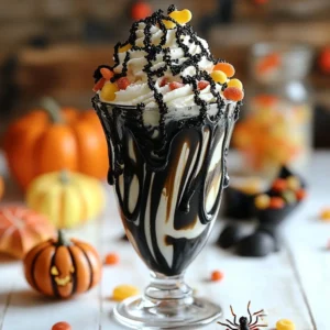 Black Halloween Milkshake Spooky and Delicious Treat