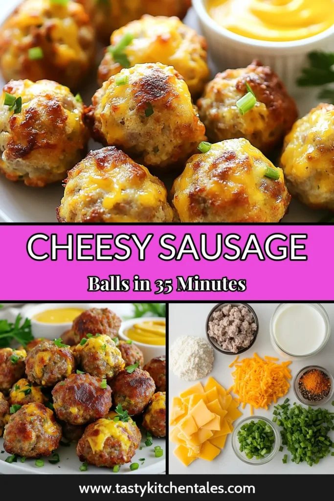 Looking for a crowd-pleasing treat? Try these cheesy sausage balls made with a simple Bisquick sausage recipe! Perfect as savory party appetizers or easy appetizer recipes, these breakfast sausage balls are loaded with flavor and sure to impress your guests. Bake them for a delightful snack that’s quick to prepare and even quicker to disappear! Save this recipe for your next gathering! #SausageBalls #EasyAppetizer #PartyFood #BisquickRecipe