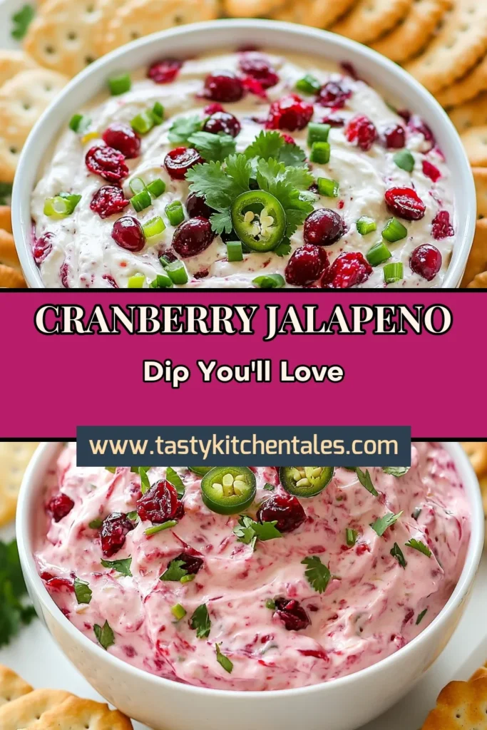 Elevate your gatherings with this irresistible Cranberry Jalapeño Dip, a must-try Cream Cheese Appetizer! This easy cream cheese dip blends the sweetness of cranberry with the kick of jalapeño, making it the perfect spicy dip recipe for any holiday party. Impress your guests with a delicious dip that takes only 10 minutes to prepare. Save this recipe for your next event! #CranberryJalapeñoDip #CreamCheeseAppetizer #SpicyDipRecipe #HolidayPartyDip