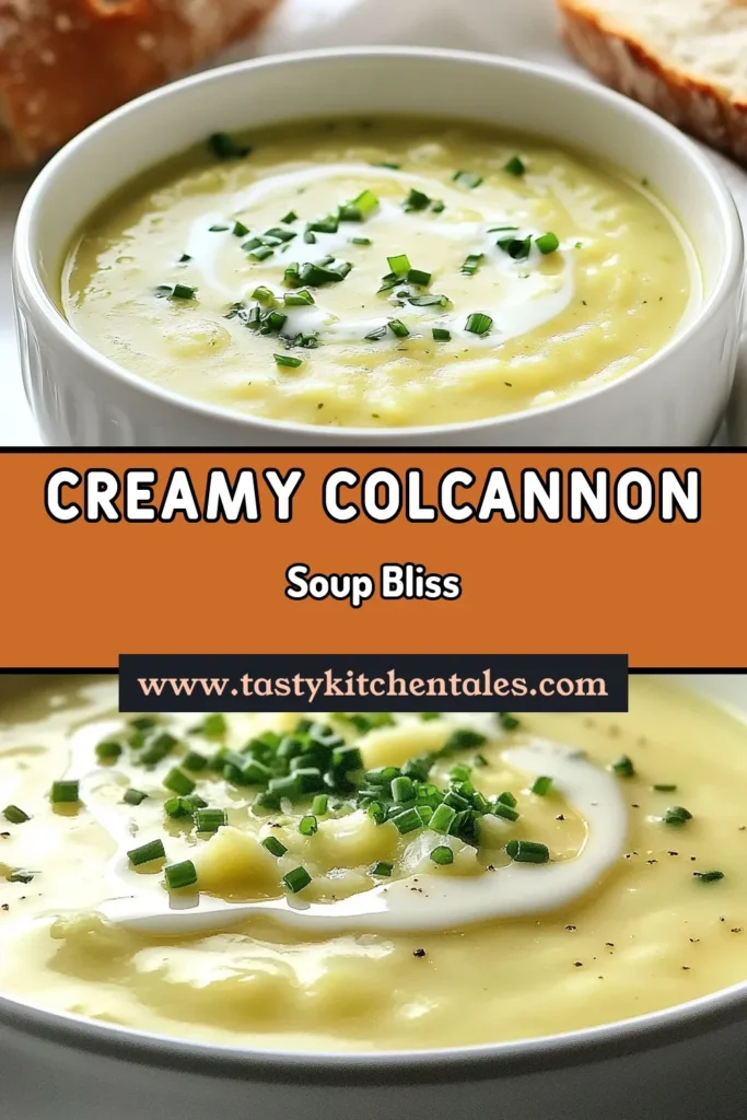 Warm up with this delicious Creamy Colcannon Soup, a delightful Irish potato soup recipe that celebrates comfort food. Packed with kale and cabbage, this vegetarian comfort food is not just hearty but also gluten-free! Perfect for chilly days, this easy soup recipe is sure to impress. Try it out and enjoy a bowl of warmth today! Don’t forget to save for later! #CreamyColcannonSoup #IrishPotatoSoup #VegetarianComfortFood #GlutenFreeSoupRecipe