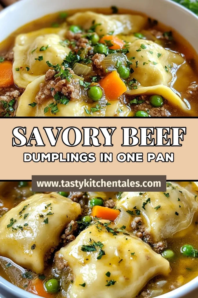 Discover the deliciousness of savory ground beef dumplings with this easy ground beef recipe! Packed with flavorful beef and vegetable dumplings, these homemade dumpling fillings are perfect for family dinners. Learn how to make herb dumplings with this simple yet satisfying herb dumplings recipe. Don't miss out on this comforting dish—save it for later! #Dumplings #BeefRecipes #EasyRecipes #HomemadeCooking