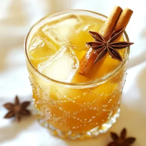 - 1 cup brewed chai tea, cooled to room temperature - 1 tablespoon pure vanilla extract - 1 tablespoon pure maple syrup - 2 dashes of aromatic bitters - 1 tablespoon freshly squeezed lemon juice - 1/2 cup sparkling water - Ice cubes (as needed) - Cinnamon stick - Star anise The main ingredients form the heart of your Vanilla Chai Old Fashioned. First, we start with brewed chai tea. This tea gives the drink its warm, spiced notes. The vanilla extract adds a sweet aroma, blending perfectly with the chai. Maple syrup brings in natural sweetness, while the bitters give depth. Lastly, fresh lemon juice brightens the flavors, making each sip refreshing. For garnishing, sparkling water adds a lovely fizz. Ice cubes keep your drink cool. The cinnamon stick and star anise not only look great but also enhance the aroma. They make your cocktail feel special and festive. Each component plays a role in creating a rich flavor twist. {{ingredient_image_2}} To start, you need to brew the chai tea. Use your favorite blend and steep it for 5 to 7 minutes. This time allows the flavors to come out. After brewing, take out the tea bag or strain the leaves. Let the tea cool at room temperature. Cooling is key to getting the right taste for your cocktail. Next, grab a cocktail shaker. Add the cooled chai tea to the shaker. Then, pour in 1 tablespoon of pure vanilla extract, 1 tablespoon of pure maple syrup, and the freshly squeezed lemon juice. Don&rsquo;t forget the 2 dashes of aromatic bitters! Fill the shaker with ice cubes. Seal it tightly and shake gently for 15 to 20 seconds. This mixes and chills everything nicely. Now, let&rsquo;s prepare the glass. Fill it with fresh ice cubes to keep your drink cold. Strain the chai mixture into the glass. Make sure no ice pieces get in. Slowly pour the sparkling water over the strained mixture. Give it a gentle stir to mix the flavors. Finally, add a cinnamon stick and a star anise for garnish. This makes your drink look and smell amazing! To make your Vanilla Chai Old Fashioned truly shine, start with a robust chai blend. A strong chai adds depth and warmth. Look for blends with bold spices. This will balance nicely with the sweetness of the vanilla. Next, choose high-quality vanilla extract. Pure vanilla gives your drink a rich flavor. Avoid imitation vanilla, as it lacks the same depth. A little goes a long way. Just one tablespoon can transform your cocktail. Glassware plays a big role in your cocktail's appeal. Use a clear glass to show off the drink's beautiful color. A classic rocks glass or a stylish highball will work well. Rimming the glass with sugar and cinnamon is a fun touch. To do this, moisten the rim with lemon juice. Then, dip the rim into a mix of sugar and cinnamon. This adds flavor and a festive look. Your guests will love the extra flair! Pro Tips Use High-Quality Chai Tea: The flavor of your drink will greatly depend on the quality of the chai tea you use. Opt for loose leaf or a high-quality tea bag for the best taste. Adjust Sweetness to Taste: If you prefer a sweeter drink, feel free to add more maple syrup. You can also experiment with honey or agave syrup for different flavor profiles. Chill Your Glass: For an extra refreshing experience, chill your glass in the freezer for a few minutes before serving. This will keep your drink colder for longer. Garnish Creatively: Beyond the cinnamon stick and star anise, consider adding a slice of lemon or orange on the rim for an added burst of citrus aroma and flavor. {{image_4}} You can swap the pure maple syrup for other sweeteners. Honey or agave syrup adds a rich taste. They bring a unique sweetness that fits well with chai. Coconut sugar is another great option. It has a slight caramel flavor that enhances the drink. Experiment with these sweeteners to find your favorite. Adding cardamom or ginger can elevate your cocktail. Cardamom gives a warm, floral note. Ginger adds a zesty kick that balances the sweetness. You can also try using flavored bitters. Orange or chocolate bitters can add depth to your drink. This small change can create a new flavor profile. You can make a mocktail by skipping the alcohol. Just focus on the chai, vanilla, and spices. This version is perfect for those who want a refreshing drink without alcohol. Adjust the sweetness to keep the flavor strong. Consider adding a splash of extra lemon juice for brightness. Enjoy this delightful drink anytime! If you have leftover Vanilla Chai Old Fashioned cocktail, store it in the fridge. Use an airtight container to keep it fresh. This drink is best enjoyed within a day or two. The flavors can fade after that. For opened ingredients like brewed chai tea, keep them in the fridge too. Brewed chai lasts about 3-5 days. Make sure to cover it well. For pure vanilla extract, you can store it in a cool, dark place. It can last for years if sealed tightly. Brewed chai tea stays fresh for about 3-5 days in the fridge. If you brew more than you need, this is a good rule to follow. Always check for off smells before using. Pure vanilla extract lasts a long time. If stored correctly, it can last indefinitely. Just keep it out of sunlight and away from heat. This will keep the flavor strong and fresh for all your future cocktails. The Vanilla Chai Old Fashioned Cocktail is a warm twist on a classic drink. It mixes chai tea with vanilla, maple syrup, and lemon juice. You&rsquo;ll taste spicy notes from chai and sweet hints from vanilla. Aromatic bitters add depth and balance. The drink is fizzy from sparkling water, making it refreshing and exciting. This cocktail is perfect for cozy evenings or special gatherings. Yes, you can prepare this cocktail ahead of time. Brew the chai tea and let it cool. Mix the chai with vanilla, maple syrup, lemon juice, and bitters. Store this mixture in the fridge for up to 24 hours. When ready to serve, just add ice and top with sparkling water. This way, you can enjoy the cocktail without the rush. This cocktail pairs well with many foods. Try it with spiced nuts for a crunchy snack. Cheese platters with sharp cheeses also complement the flavors nicely. For a meal, serve it with roasted chicken or a hearty curry. It is a great drink for fall and winter parties, too, and goes well with sweet desserts like apple pie or cinnamon rolls. This blog post covered how to make a Vanilla Chai Old Fashioned Cocktail. We explored the key ingredients, from brewed chai tea to aromatic bitters. You learned step-by-step instructions for mixing and serving, along with tips to enhance flavor and presentation. Remember, you can switch sweeteners or spices to change the taste. Whether you enjoy it as a cocktail or a mocktail, have fun experimenting. Enjoy your drink and impress your friends with your new skills!