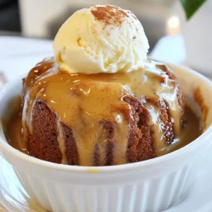 Gingerbread Pudding Cake with Toffee Sauce Delight