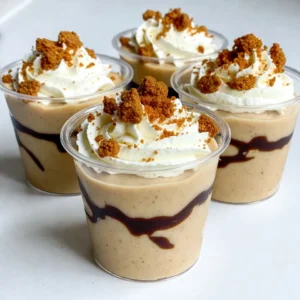 The base of these gingerbread pudding shots is simple. Here&rsquo;s what you need: - 1 cup vanilla pudding mix - 2 cups milk - 1 teaspoon ground ginger - 1 teaspoon ground cinnamon - 1/2 teaspoon nutmeg - 1/4 cup molasses - 1/4 cup heavy cream - 1 teaspoon vanilla extract If you want to switch things up, try these options: - For a non-dairy version, use almond milk instead of regular milk. - Swap molasses with maple syrup for a lighter taste. Toppings can make or break your dessert. Here are my favorites: - Use whipped cream from a can for easy topping. - If you want a homemade option, whip heavy cream until fluffy. To add a festive touch, sprinkle crushed gingerbread cookies on top. This adds crunch and flavor. You can crush them by placing cookies in a bag and using a rolling pin. Enjoy the mix of textures! {{ingredient_image_2}} To make the vanilla pudding mixture, start with a large bowl. Add 1 cup of vanilla pudding mix and 2 cups of milk. Whisk it well until it's smooth. You want to mix until there are no lumps at all. This part sets the base for our yummy pudding shots. Next, it's time to spice things up. Add 1 teaspoon of ground ginger, 1 teaspoon of ground cinnamon, and 1/2 teaspoon of nutmeg. Then, pour in 1/4 cup of molasses and 1/4 cup of heavy cream. Whisk everything together until it's nicely blended. You will notice the pudding starts to thicken. This means you&rsquo;re on the right track. Finally, add 1 teaspoon of vanilla extract for an extra layer of flavor. Whisk again to combine. Now, let's pour our pudding mixture into small shot cups. Fill each cup about three-quarters full. This leaves room for our whipped cream topping. Cover the cups with plastic wrap or lids. This keeps them fresh and stops any odors from getting in. Place the cups in the fridge. Chill them for at least 2 hours. This time allows the pudding to set into a creamy treat. After chilling, take the cups out. Top each one with whipped cream for a fluffy finish. Finally, sprinkle crushed gingerbread cookies on top. This adds a nice crunch and makes them look festive. Enjoy your delightful gingerbread pudding shots! To get the best flavor, whisk your pudding mix with milk well. I recommend using a large bowl. This allows for more room for your whisk to move. Mix until it is smooth, with no lumps. If you have lumps, your pudding will not taste right. Add spices like ginger, cinnamon, and nutmeg slowly. This helps them blend in better. Molasses adds a rich flavor and makes it festive. The heavy cream gives your pudding a creamy texture. Whisk this all together until everything is well combined. This step is key to a great pudding shot. Serve your pudding shots in small, clear cups. This lets guests see the layers. A decorative platter makes a great base. Place whole gingerbread cookies around the cups for a nice touch. Top each shot with whipped cream. This adds a fluffy look and taste. Finally, sprinkle crushed gingerbread cookies on top. This gives a nice crunch and looks pretty. Make sure to serve them cold for the best flavor! Pro Tips Chill Properly: Ensure to chill the pudding shots for at least 2 hours to achieve the perfect creamy texture. Mixing Technique: Whisk vigorously to avoid lumps in the pudding mix, ensuring a smooth and delightful consistency. Custom Garnishes: Feel free to experiment with different toppings like crushed nuts or chocolate shavings for a unique twist. Serving Style: Use decorative shot cups to enhance presentation, making your pudding shots visually appealing for any gathering. {{image_4}} You can make gingerbread pudding shots even more fun! Try adding chocolate or caramel. Just drizzle some melted chocolate or caramel sauce on top of the whipped cream. It will add a sweet twist to your dessert. You can also explore different spices. While ginger, cinnamon, and nutmeg give great flavor, try adding cardamom or allspice for a new taste. A pinch of cloves can also bring a warm, cozy feel. If you're looking for vegan or dairy-free options, swap out the dairy. Use almond or oat milk instead of regular milk. Replace heavy cream with coconut cream for a rich texture. You can also find vegan pudding mixes at many stores. For gluten-free options, ensure your pudding mix is gluten-free. Most brands offer this now. You can also crush gluten-free cookies for the garnish. This way, everyone can enjoy these tasty treats! Store leftover pudding shots in the fridge. Use plastic wrap or airtight lids. This keeps them fresh and prevents odors. The shelf life is about 3 to 5 days. If you want to freeze them, use freezer-safe containers. They can last up to 2 months in the freezer. Just remember, freezing may change the texture a bit. Serve your pudding shots chilled for the best taste. If they are a bit firm after storage, let them sit at room temperature for a few minutes. This helps make them creamy again. You can also give them a gentle stir to revive their texture. Top with fresh whipped cream and crushed gingerbread cookies right before serving. This adds a nice touch and keeps them festive! Can I make these pudding shots in advance? Yes, you can make these pudding shots ahead of time. They need at least two hours to chill and set. You can prepare them up to two days in advance. Just store them in the fridge until you are ready to serve. This makes them perfect for parties! How do I adjust the recipe for more servings? To make more servings, simply double the ingredients. For example, use two cups of pudding mix and four cups of milk. Adjust the spices and molasses in the same way. This way, you will have plenty to share with friends! What to do if the pudding doesn't thicken? If your pudding doesn't thicken, check the mixing process. Make sure you whisk the pudding mix and milk well. Sometimes, it needs more time to set in the fridge. If it still won&rsquo;t thicken, try adding a bit more pudding mix. How to avoid lumps in the pudding mixture? To avoid lumps, mix the pudding mix with the milk slowly. Whisk it vigorously until smooth. Using a sieve can help catch any lumps before chilling. This ensures a smooth, creamy texture for your tasty shots! This blog post covered how to make tasty gingerbread pudding shots. You learned about key ingredients, fun garnishes, and simple steps for preparation. I shared helpful tips to perfect the flavor and made serving ideas more exciting. Variations and storage options ensure you can enjoy these treats your way. In short, gingerbread pudding shots are easy and fun to make. I hope you feel inspired to try them and impress your guests!