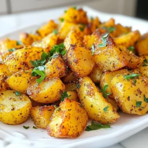 - 4 medium russet potatoes - 3 tablespoons extra virgin olive oil - 1 teaspoon garlic powder - 1 teaspoon onion powder - 1 teaspoon smoked paprika - 1 teaspoon dried thyme - 1 teaspoon dried rosemary - Salt and pepper - Fresh parsley for garnish You need just a few simple ingredients to make the best breakfast potatoes. Start with 4 medium russet potatoes. These will give you great texture and flavor. Dice them into &frac12;-inch cubes for even cooking. Next, add 3 tablespoons of extra virgin olive oil. This oil not only helps the potatoes crisp up, but it also gives them a nice flavor. Now it's time for the spices. You will use: - 1 teaspoon garlic powder - 1 teaspoon onion powder - 1 teaspoon smoked paprika - 1 teaspoon dried thyme - 1 teaspoon dried rosemary These spices blend perfectly. They add warmth and depth to the potatoes. Don&rsquo;t forget salt and pepper! Use them to taste. They help bring all the flavors together. Finally, you will need fresh parsley for garnish. It adds a burst of color and freshness. Now, you're ready to make these crispy and flavorful breakfast potatoes! {{ingredient_image_2}} 1. Preheat the oven to 425&deg;F (220&deg;C). Make sure it is hot for crispy potatoes. 2. Dice 4 medium russet potatoes into &frac12;-inch cubes. This size helps them cook evenly. 3. In a large bowl, add the diced potatoes. Pour in 3 tablespoons of extra virgin olive oil. 4. Sprinkle 1 teaspoon each of garlic powder, onion powder, smoked paprika, dried thyme, and dried rosemary. Add salt and pepper to taste. 5. Toss the potatoes well. Use a spatula or your hands to coat them in oil and spices. 1. Line a baking sheet with parchment paper for easy cleanup. This also helps prevent sticking. 2. Spread the seasoned potatoes evenly on the baking sheet. Make sure they are not overcrowded for even crispiness. 3. Place the baking sheet in the hot oven. Bake for 25-30 minutes. 4. Halfway through the cooking time, toss the potatoes. This promotes even browning. 5. When they are golden brown and crispy, remove them from the oven. Let them cool for a few minutes. 6. Just before serving, sprinkle fresh parsley on top for a pop of color and flavor. To get those potatoes crispy, first, space them out well on the baking sheet. If they are too close, they will steam instead of bake. This keeps the outside crunchy. Toss the potatoes halfway through cooking. This helps them brown evenly on all sides. You can boost the flavor with extra seasonings. Try adding chili powder for heat or cumin for a warm touch. Fresh herbs like cilantro or chives can brighten the taste. Always add fresh herbs at the end. This keeps their color and taste strong. Pro Tips Choose the Right Potatoes: Russet potatoes are ideal for this recipe due to their high starch content, which contributes to a crispy exterior and fluffy interior. Don&rsquo;t Skip the Toss: Tossing the potatoes halfway through cooking ensures even browning and crispiness on all sides, so don&rsquo;t forget this step! Adjust Seasonings to Taste: Feel free to customize the spices to your liking. Adding a pinch of cayenne pepper can give a delightful kick! Serve Immediately: For the best texture, serve the potatoes right after they come out of the oven. They&rsquo;ll stay crunchy for a short time, so enjoy them fresh! {{image_4}} Skillet-cooked breakfast potatoes: You can make these potatoes on the stove. Start by heating a large skillet over medium heat. Add your oil and let it warm. Toss in the diced potatoes. Stir them often to cook evenly. Cook for about 15-20 minutes until they are crispy and golden. This method gives them a great texture. Air-fried breakfast potatoes: The air fryer is a quick option. Preheat it to 400&deg;F (200&deg;C). Toss the diced potatoes with oil and spices as before. Place them in the air fryer basket in a single layer. Cook for around 15-20 minutes, shaking the basket halfway through. This method makes the potatoes super crispy with less oil. Alternative oils: If you want a different flavor, you can swap out the olive oil. Try using avocado oil instead. It has a high smoke point and a mild flavor. This change can add healthy fats to your meal. Using sweet potatoes instead of russets: Sweet potatoes are a tasty alternative. They bring a natural sweetness to the dish. Just peel and dice them like regular potatoes. The cooking time might be a bit less, so check for doneness earlier. This swap will add a new twist to your breakfast potatoes. To store your cooked breakfast potatoes, let them cool first. Once cool, place them in an airtight container. This keeps them fresh and prevents them from drying out. You can store them in the fridge for up to three days. If you want to keep them longer, you can freeze them. To reheat your potatoes and keep them crispy, use the oven. Preheat your oven to 375&deg;F (190&deg;C). Spread the potatoes on a baking sheet. Heat them for about 10-15 minutes until they are hot and crisp again. You can also use an air fryer for reheating. Set it to 350&deg;F (175&deg;C) and cook for about 5-7 minutes. This method keeps the potatoes crunchy. If you decide to freeze your leftovers, place them in a single layer on a baking sheet first. Freeze them for a few hours. Once frozen, transfer them to a freezer bag. When you want to eat them, thaw overnight in the fridge before reheating. Yes, you can use different potatoes. Red potatoes or Yukon Gold potatoes work well. They have a creamy texture and great flavor. Each type gives a unique taste and feel to your dish. Just make sure to cut them into small cubes for even cooking. To add some heat, try adding cayenne pepper or chili powder. Start with a small amount and adjust to your taste. You can also mix in diced jalape&ntilde;os before baking. This will give your potatoes a nice kick and make them more exciting. Breakfast potatoes pair well with eggs, bacon, or sausage. You can also enjoy them with avocado or fresh salsa for a tasty twist. They make a great side dish for any breakfast spread. Don&rsquo;t hesitate to get creative and mix and match your favorites! This article guides you through making delicious breakfast potatoes. You learned about the key ingredients, like russet potatoes and spices. I shared steps for preparation and cooking, plus tips for better crispiness. You also explored variations like skillet and air-fried methods. Finally, I provided storage tips and answered common questions. Making breakfast potatoes is fun and allows for creativity. Try new flavors and cooking methods to find what you love. Enjoy your crispy, tasty breakfast potatoes!
