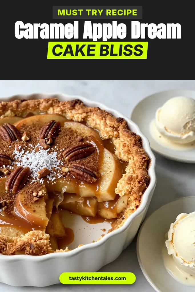 Indulge in the delicious goodness of this caramel apple dump cake! This easy dump cake recipe combines apple pie filling and yellow cake mix for a simple yet satisfying dessert. Drizzled with caramel sauce, it’s the perfect treat for any occasion. Serve warm with vanilla ice cream for an unforgettable experience. Try this caramel sauce dessert recipe today and enjoy the flavors of fall all year round! Save it now! #CaramelAppleDumpCake #EasyDumpCakeRecipe #ApplePieFillingDessert #CaramelDessertRecipes