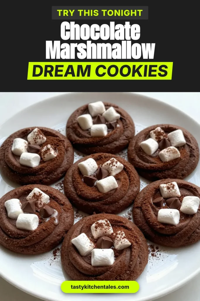 Indulge in these delicious chocolate marshmallow cookies that are sure to become a family favorite! These easy cookie recipes feature a delightful combination of chocolate and marshmallow, creating amazing chocolate swirl cookies. Perfect for your next gathering or a cozy night in, these homemade chocolate cookies are quick to make and irresistible. Try them out today and add this must-try marshmallow dessert recipe to your collection! #ChocolateCookies #CookieRecipes #DessertIdeas #MarshmallowTreats