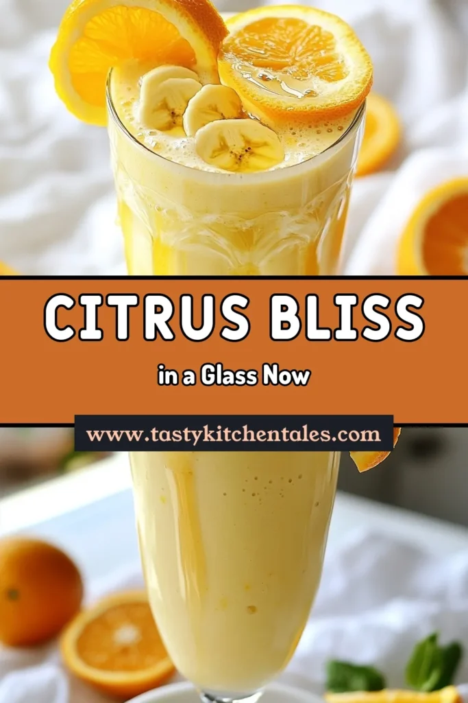 Looking for a refreshing fruit smoothie that packs a healthy punch? Try this Citrus Delight Smoothie! It's an easy smoothie recipe featuring a delightful blend of fresh orange juice, creamy coconut milk, and a frozen banana. This healthy orange smoothie is perfect for any time of day. Enjoy this citrus smoothie recipe and elevate your smoothie game today! Don't forget to save this recipe for later! #SmoothieRecipe #HealthyLiving #CitrusLove #FruitSmoothie