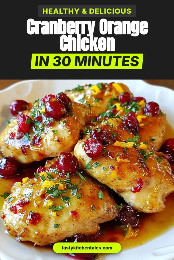 Looking for an irresistible comfort food chicken dish? This Cranberry Orange Chicken Recipe features tender skillet chicken, beautifully glazed in a sweet and tangy sauce bursting with fresh flavors. Perfect for a quick weeknight meal, this easy chicken with cranberries and a delicious honey garlic blend will be a family favorite. Try this Skillet Chicken Dinner today, and elevate your meal planning! Don't forget to save for later! #CranberryOrangeChicken #SkilletDinner #EasyChickenRecipes #ComfortFood