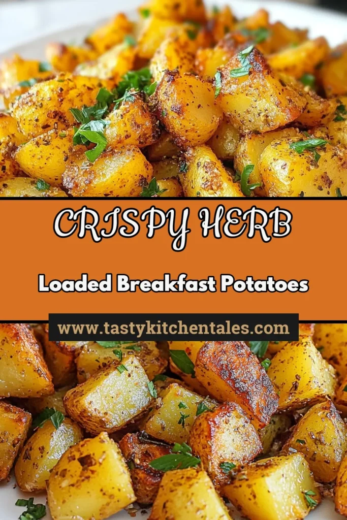 Looking for the perfect seasoned breakfast sides? Try these crunchy breakfast potatoes! This herb-infused potato recipe features crispy roasted potatoes that are easy to make and packed with flavor. Oven-baked potato cubes become golden and delicious, ideal for brunch or a hearty breakfast. Elevate your morning meals and make these crunchy breakfast potatoes today! Save this recipe for later! #BreakfastPotatoes #OvenBaked #CrispyPotatoes #BrunchIdeas