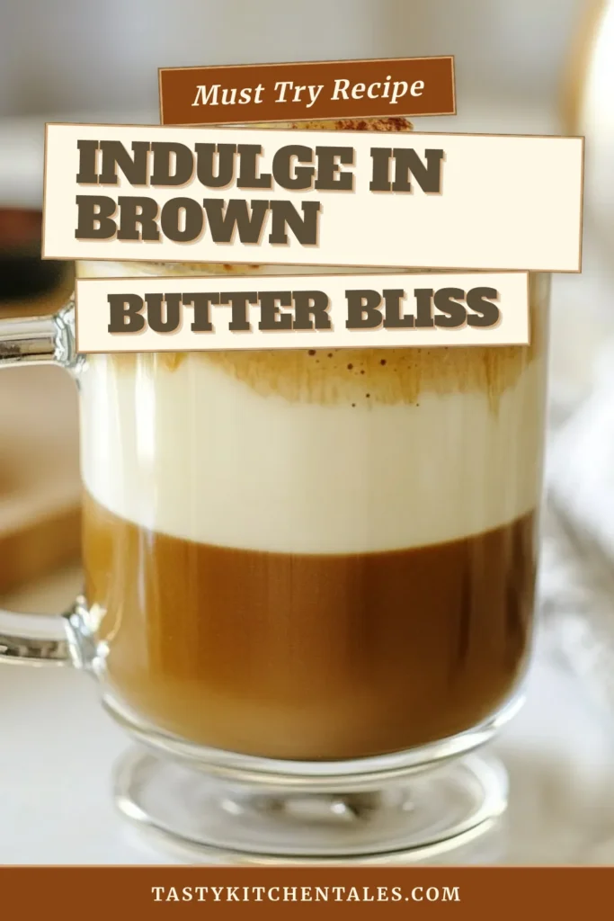 Indulge in the delicious richness of this Brown Butter Latte recipe that blends nutty brown butter, coffee with brown sugar and cinnamon, and frothy milk for a delightful drink. Wondering how to make brown butter latte at home? This homemade latte recipe is perfect for your coffee cravings. Impress yourself with creamy perfection! Save this recipe now for a cozy treat. #BrownButterLatte #CoffeeRecipes #HomemadeLatte #FrothyMilkCoffee