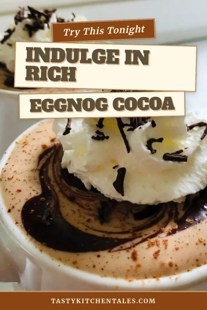 Indulge in this festive eggnog recipe with our creamy Eggnog Brandy Alexander! This chocolate eggnog drink combines ready-made eggnog and cocoa for a delightful treat. Perfect for easy holiday beverages, this recipe transforms classic eggnog into a rich eggnog hot chocolate and doubles as a creamy eggnog dessert. Warm up your holidays and impress guests with this cozy drink. Try it today! #EggnogRecipe #HolidayDrinks #FestiveSips #ChocolateDelight