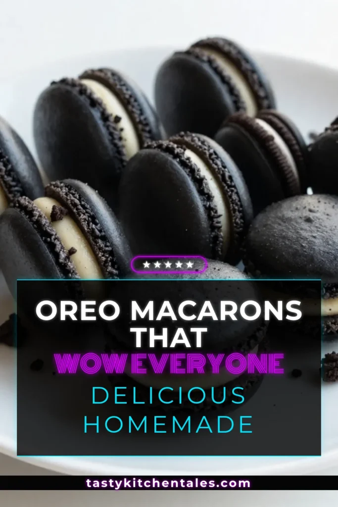 Indulge in this delightful Oreo Macaron Recipe that blends the rich flavors of Oreo cookies with a luscious cream cheese filling. Perfect for any occasion, these homemade macarons are easy to make using simple techniques. Impress your friends with this Oreo cookies dessert that’s sure to steal the spotlight. Ready to master these sweet treats? Save this recipe and try it today! #OreoMacarons #Baking #DessertRecipes #MacaronLovers
