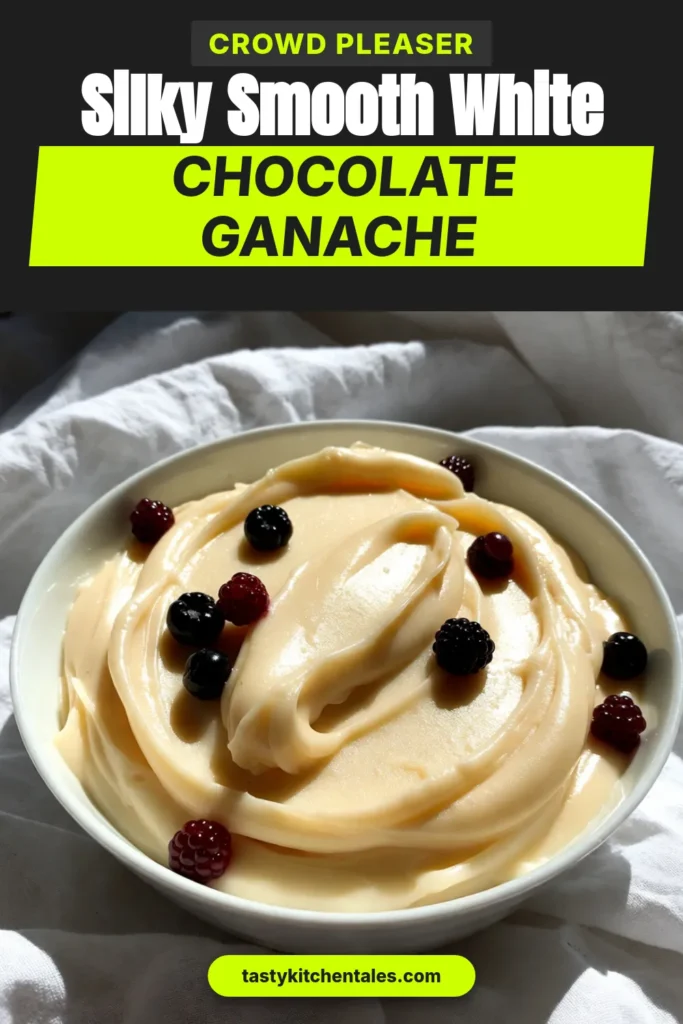 Indulge in this velvety ganache recipe that's perfect for any dessert! Our white chocolate ganache is incredibly easy to make and enhances cakes, cupcakes, and pastries with a luxurious glaze. Discover the secrets to a smooth, rich frosting with white chocolate that elevates your baking game. Don't miss out on this versatile dessert glaze recipe. Save it now and impress your guests! #WhiteChocolateGanache #EasyChocolateGanache #VelvetyGanache #DessertGlaze