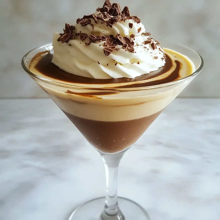 - 1 cup brewed coffee, cooled - 1/2 cup milk (dairy or non-dairy) - 2 tablespoons chocolate syrup - 2 tablespoons sweetened condensed milk - 1 teaspoon pure vanilla extract - A handful of ice cubes - Garnish options: cocoa powder or chocolate shavings The first step in making a Baileys Mocha Martini is gathering your ingredients. You need one cup of brewed coffee that has cooled to room temperature. This ensures your drink is not too hot. Next, choose a half-cup of milk. You can use regular dairy milk or a non-dairy option like almond milk or oat milk. The chocolate flavor comes from two tablespoons of chocolate syrup. This syrup adds richness and sweetness. For extra creaminess, include two tablespoons of sweetened condensed milk. Then, add one teaspoon of pure vanilla extract. This adds a nice depth to the flavor. You will also need a handful of ice cubes. Ice helps chill the drink and creates a frothy texture when shaken. For a beautiful finish, consider garnishing with cocoa powder or chocolate shavings. These not only look great but also enhance the chocolate flavor. Having all these ingredients ready makes the process quick and fun. You can now move to the next step: mixing! {{ingredient_image_2}} First, get your cocktail shaker ready. Pour in 1 cup of brewed coffee that has cooled to room temperature. This step is key! Hot coffee can melt the ice too quickly and change the drink's texture. Next, add 1/2 cup of milk. You can use regular milk or any non-dairy option you like. Then, stir in 2 tablespoons of rich chocolate syrup and 2 tablespoons of sweetened condensed milk. This mixture will give your drink a creamy, sweet taste. Finally, add 1 teaspoon of pure vanilla extract to enhance the flavor. Mix all these ingredients well. Now it's time to shake! Add a generous handful of ice cubes into the shaker. This helps chill the drink and adds texture. Make sure to seal the shaker tightly. Shake it vigorously for about 30 seconds. This action will mix everything well and create a frothy texture. Next, it's time to serve. Carefully strain the chilled mixture into two martini glasses. Aim for a smooth pour to keep ice from sneaking into your drink. For the final touch, dust the top with cocoa powder or sprinkle with chocolate shavings. This adds a nice look and extra cocoa flavor. Enjoy your creamy mocha experience right away! Using fresh ingredients is key. Fresh coffee gives a great taste. Choose milk that you love. Dairy or non-dairy both work well. You can try different sweeteners too. Honey or maple syrup can add unique flavor. Ice is important for texture. Use plenty of ice cubes when shaking. This chills the drink and makes it smooth. Shake the cocktail well for about 30 seconds. It helps build a frothy finish. You want that airy feel in every sip. Garnishing makes your drink pop. Dust cocoa powder on top for a nice touch. You can also use chocolate shavings for a sweet look. Choose elegant glassware for serving. A martini glass adds class to your drink. Enjoy the beauty along with the taste! Pro Tips Choose Your Coffee Wisely: Use a medium to dark roast coffee for a bolder flavor that stands up to the sweetness of the chocolate and condensed milk. Chill Your Glasses: Refrigerate or freeze your martini glasses before serving to keep your creamy mocha delight cold for longer. Experiment with Flavor: Feel free to add a pinch of cinnamon or nutmeg for an extra layer of flavor that complements the chocolate and coffee. Presentation Matters: Consider using a chocolate syrup drizzle on the inside of the glass before pouring in the mixture for a stunning visual effect. {{image_4}} You can change the coffee type to fit your taste. Try espresso for a bolder flavor. Cold brew gives a smooth, rich taste. You can also use decaf if you want less caffeine. For a dairy-free option, use almond milk or oat milk. Both add nice creaminess. They work well with the other flavors in the drink. Lactose-free milk is another great choice if you want to keep it traditional. Adding flavored liqueurs can make this drink exciting. Hazelnut liqueur gives a nutty kick. Vanilla liqueur adds warmth and sweetness. These flavors mix well with the mocha. You can also try spices for a unique touch. A pinch of cinnamon adds warmth. Nutmeg gives a cozy feel, perfect for cool nights. Experiment with these spices to find your favorite blend. For holidays, try adding peppermint for a festive twist. This flavor pairs well with chocolate and coffee. You can also use eggnog instead of milk for a rich, creamy holiday drink. In the summer, try making an iced version. Use cold brew and serve it over ice. This way, you can enjoy a refreshing drink on hot days. To keep your leftover ingredients fresh, follow these tips: - Milk: Store milk in the fridge. Use it within a week for the best taste. If you choose non-dairy milk, check the label for storage info. - Brewed Coffee: Keep brewed coffee in an airtight container. It stays good for up to three days in the fridge. Reheat it gently before using. - Chocolate Syrup: Store chocolate syrup in a cool, dark place. If opened, keep it in the fridge. It lasts for several months. Always check for any signs of spoilage before use. You can make parts of your Baileys Mocha Martini ahead of time: - Coffee: Brew coffee in advance and let it cool. Store it in the fridge until you're ready to mix. - Chocolate Mixture: Combine chocolate syrup, sweetened condensed milk, and vanilla extract. Store this mixture in a sealed jar. Use it within a week for the best flavor. - Serving Later: When ready to serve, just mix your pre-made coffee and chocolate mixture with milk and ice. Shake, strain, and garnish as usual for a quick and tasty cocktail. A Baileys Mocha Martini is a creamy coffee cocktail that mixes coffee, chocolate, and Baileys Irish Cream. It offers a rich, smooth taste that blends sweetness with a hint of coffee. This drink is perfect for coffee lovers who enjoy a touch of indulgence in their cocktails. Yes, you can! To make a non-alcoholic version, simply replace Baileys with a non-alcoholic coffee cream liqueur. You can also use a blend of chocolate milk and a splash of vanilla extract. This keeps the drink creamy and delicious without the alcohol kick. To make a larger batch, just multiply the ingredients by the number of servings you want. For example, if you want four cocktails, use 2 cups of brewed coffee, 1 cup of milk, and so on. Mix everything in a large pitcher, shake it with ice, and serve in individual glasses. You can use instant coffee, but the taste may differ. Instant coffee is quick and easy, but it might lack some depth. If you use instant coffee, mix it with hot water before adding it to your cocktail. This will help enhance the flavor and ensure a smoother drink. This post covers how to make a Baileys Mocha Martini from start to finish. You learned the key ingredients, step-by-step instructions, and useful tips. Flavor variations and storage tips help you get creative with this drink. Remember, the right ingredients and techniques make all the difference. Enjoy experimenting with flavors and impressing your friends with this fun cocktail. You’ll relish each sip and the joy it brings!